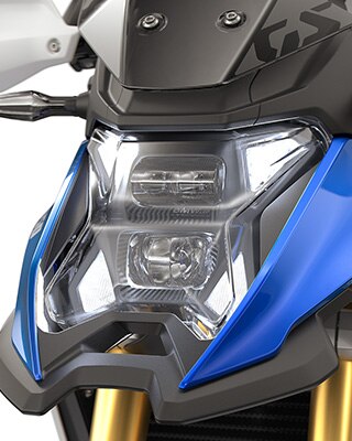 Le projecteur à LED avec éclairage de jour de la F 450 GS de BMW Motorrad