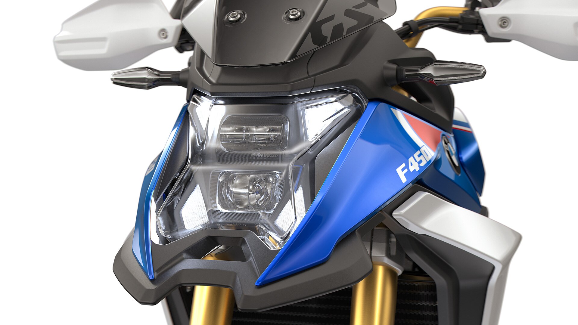 Le projecteur à LED avec éclairage de jour de la F 450 GS de BMW Motorrad