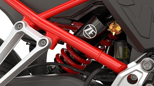 La jambe de suspension réglable fait partie du pack Enduro Pro de la F 900 GS de BMW Motorrad