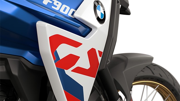 Le logo GS mis en évidence sur la F 900 GS de BMW Motorrad