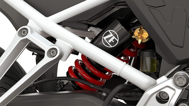 La jambe de suspension réglable fait partie du pack Enduro Pro de la F 900 GS de BMW Motorrad