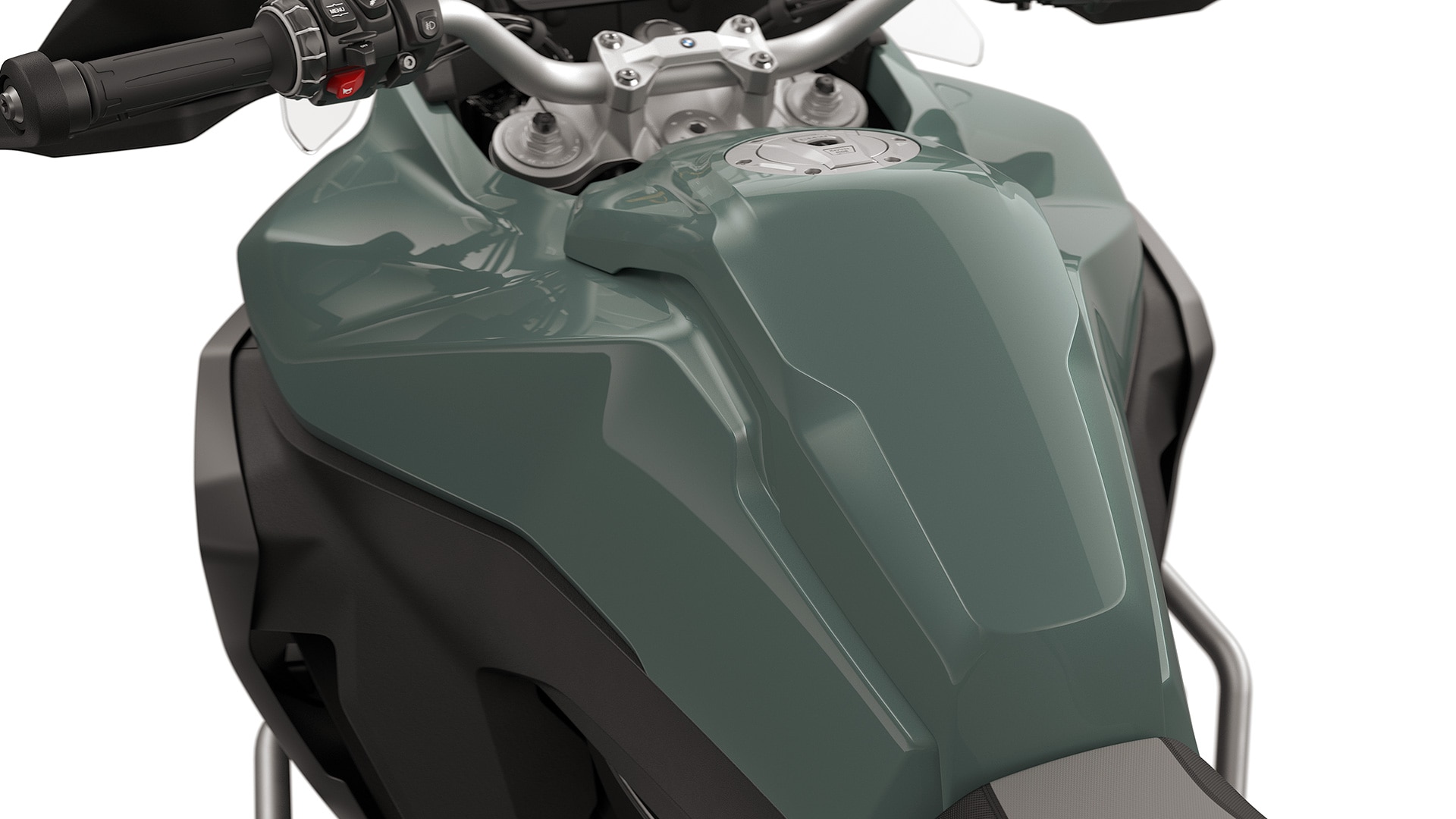 Les panneaux latéraux de la BMW F 900 GS Adventure de BMW Motorrad avec un grand réservoir de 23 litres