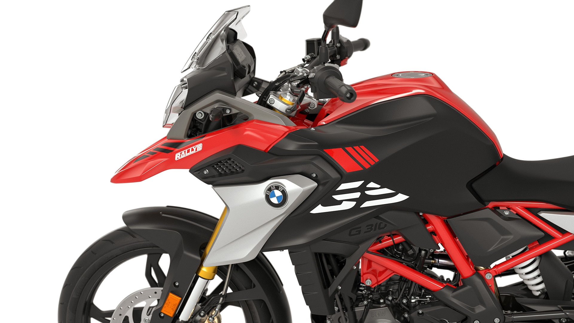 Nous voyons ici la ligne aérodynamique typique de la G 310 GS.