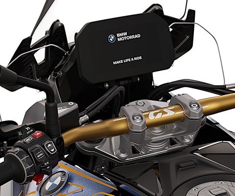 Le guidon doré de la BMW R 1300 GS Option 719 Biscaya