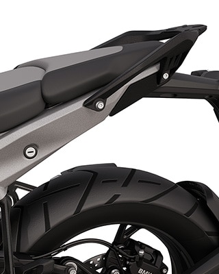 The rear with passenger seat and grab handles of the R 1300 GS from BMW Motorrad