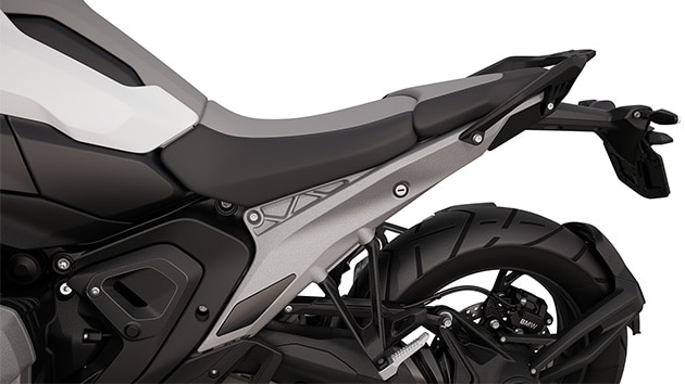 The rear with passenger seat and grab handles of the R 1300 GS from BMW Motorrad