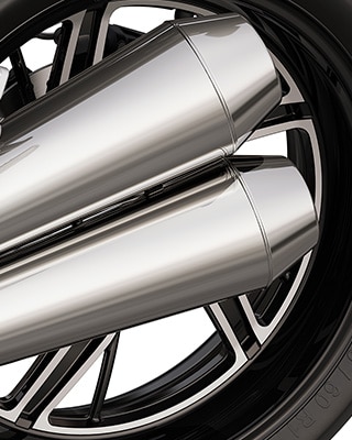 Le silencieux arrière à double flux de la R 12 nineT de BMW Motorrad