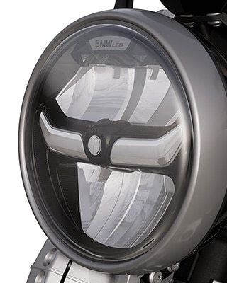 La R 12 de BMW Motorrad avec phare à LED intégrant l’éclairage diurne