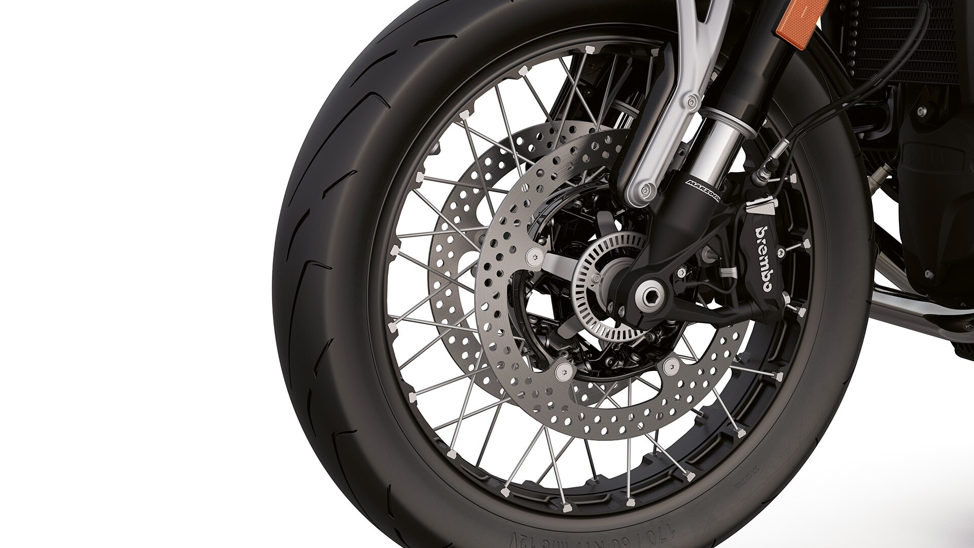 Les roues à rayons optionnelles or et noir de la R 12 de BMW Motorrad