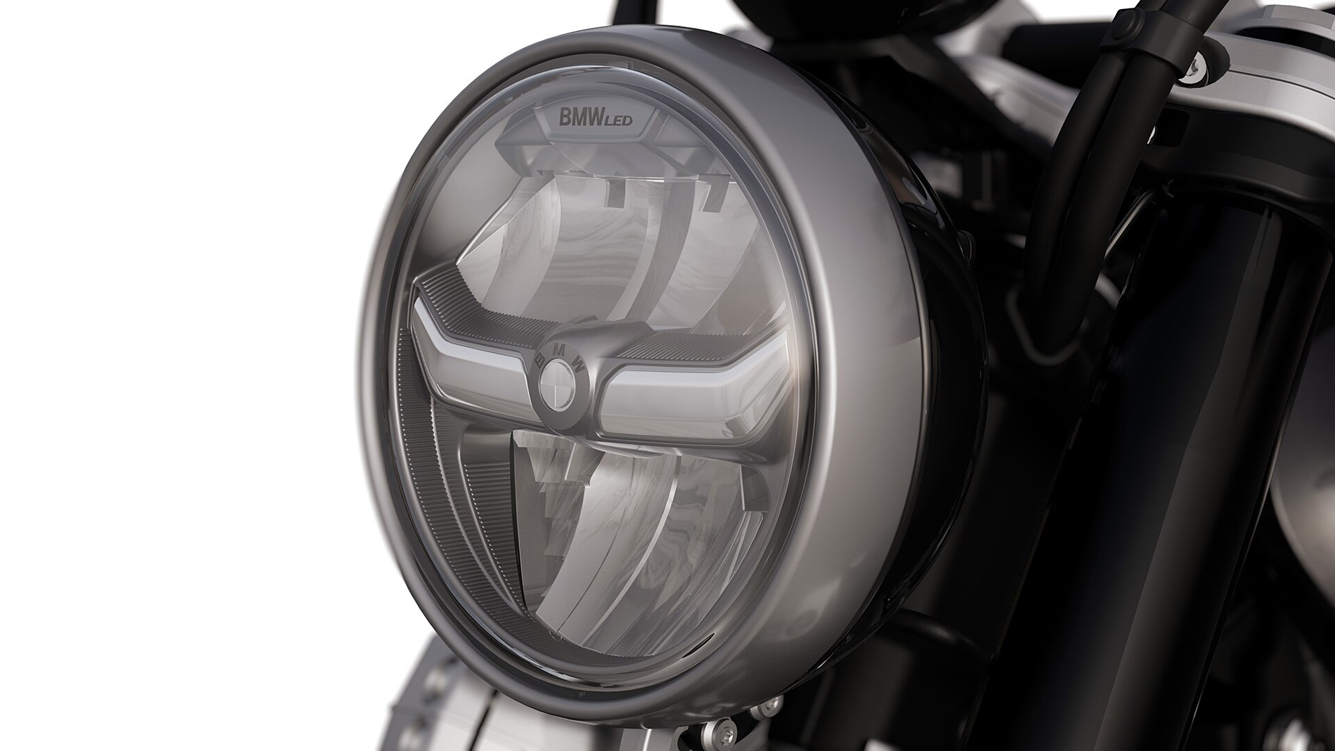 La R 12 de BMW Motorrad avec phare à LED intégrant l’éclairage diurne