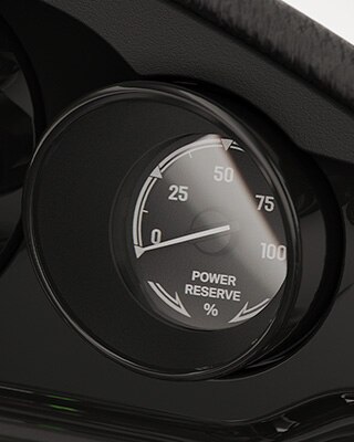 L'affichage Power Reserve sur un cadran classique.
