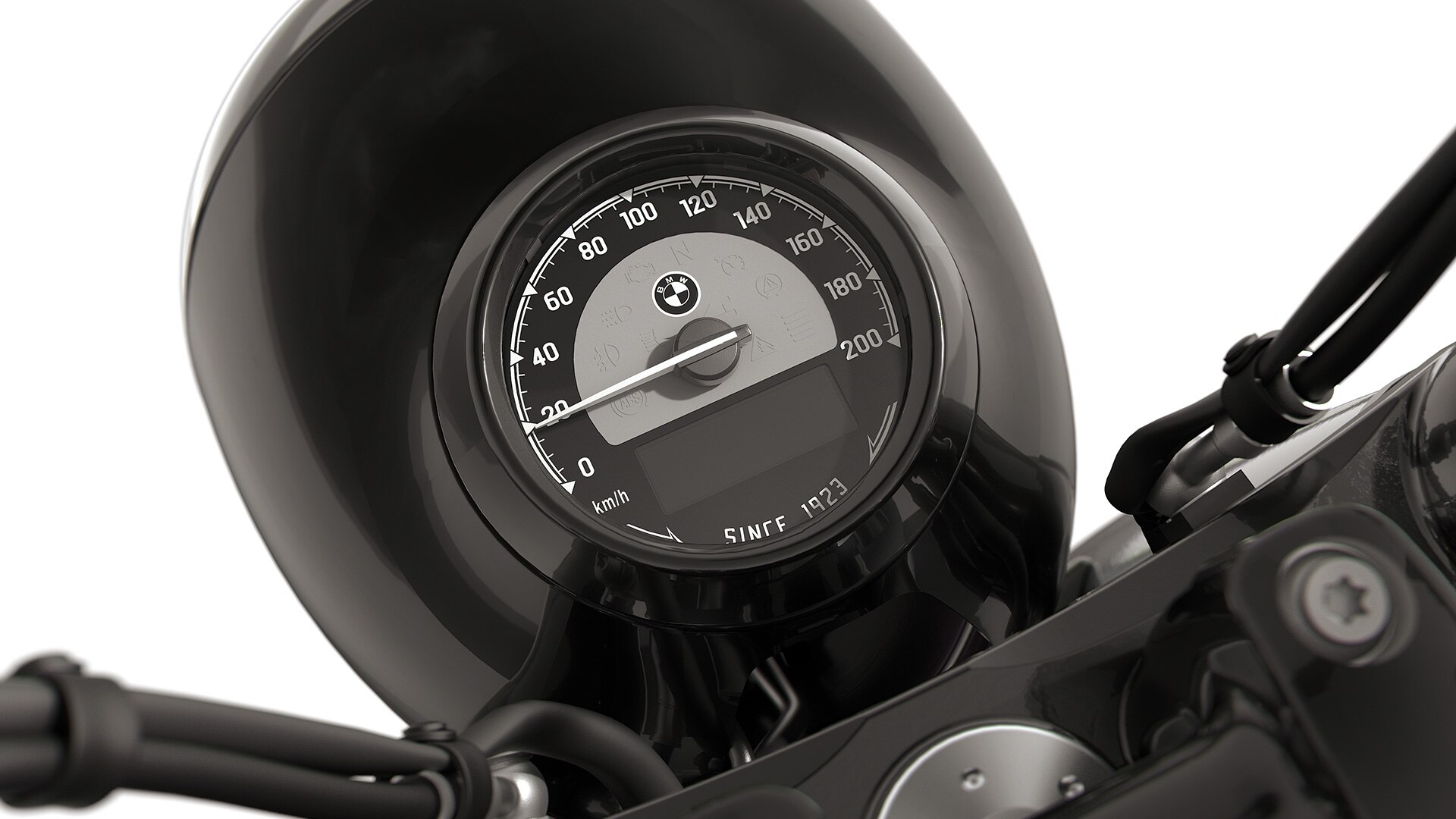Vue détaillée du cadran de compteur de vitesse de la R 18 Roctane de BMW Motorrad