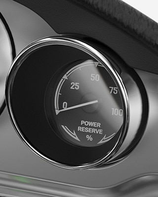 L'affichage Power Reserve sur un cadran classique.