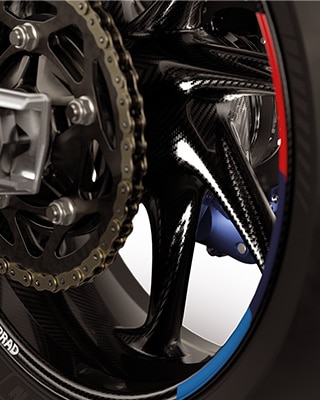 Roues en carbone M avec bande design de la M 1000 RR