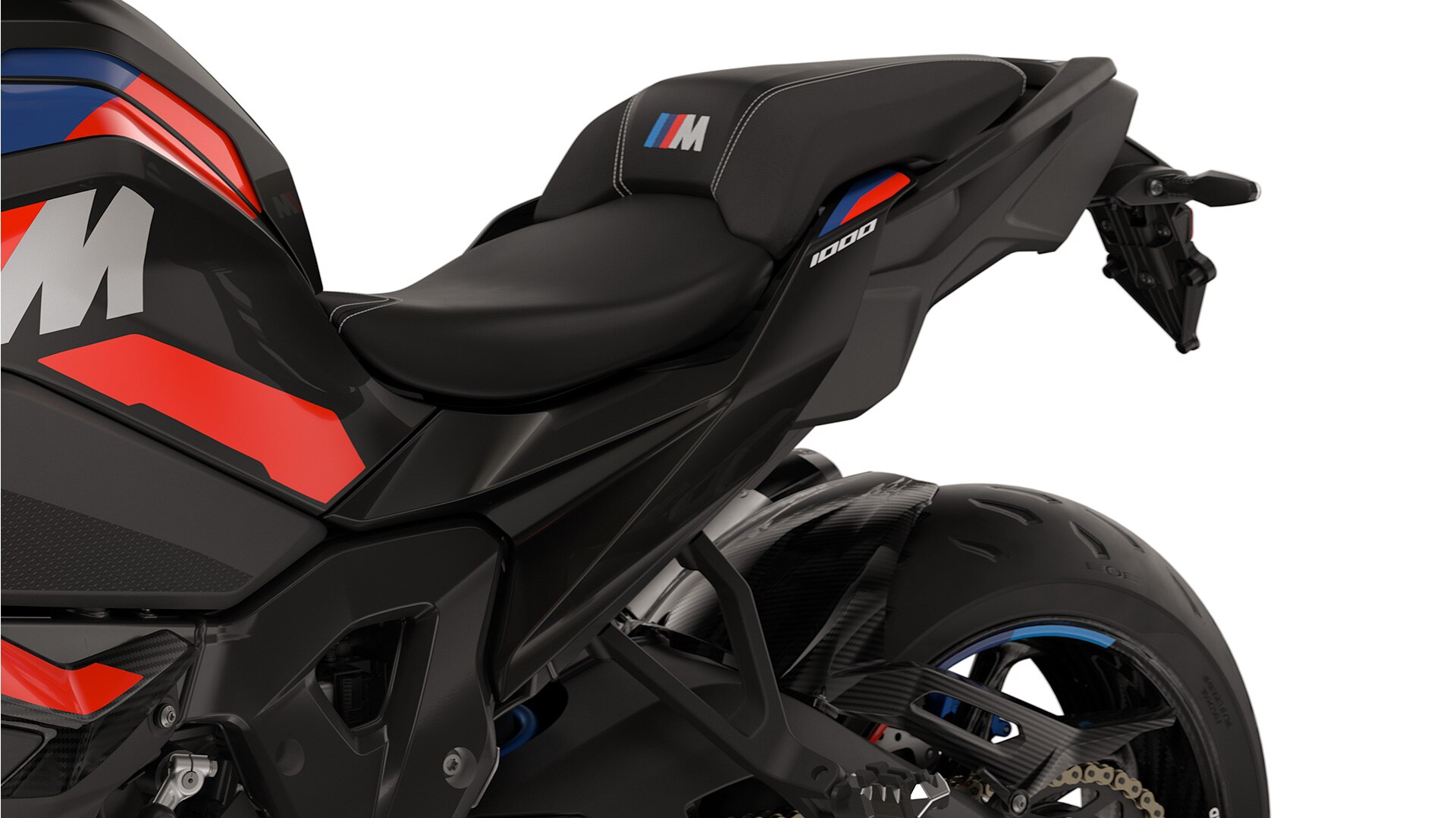 L’arrière élancé et les pièces fraisées de la M 1000 XR de BMW Motorrad