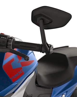 Les rétroviseurs d’embout de guidon de la F 900 R de BMW Motorrad