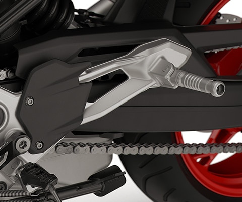 Repose-pieds et pédales fraisés de la F 900 XR de BMW Motorrad